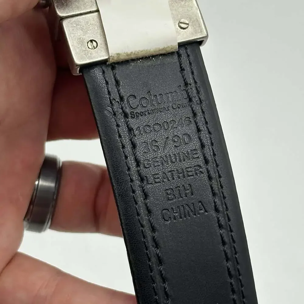 Columbia Sportswear Men's Size 36 Reversible Black to Brown Leather Belt NWT